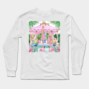 Party in pink cabana Long Sleeve T-Shirt